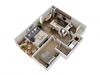 The Cusick 1 bedroom 1 bath floor plan